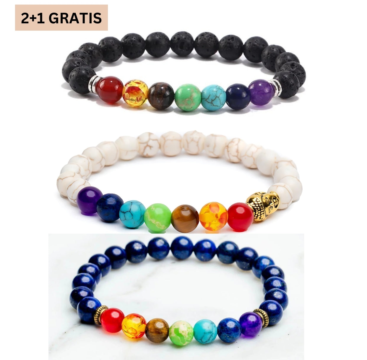 7 Steine Chakra Armband